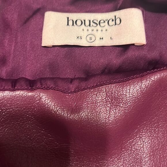 House of CB Sahara Maxi Faux Leather Sheath Dress - Size small NWT $285 - Picture 8 of 11